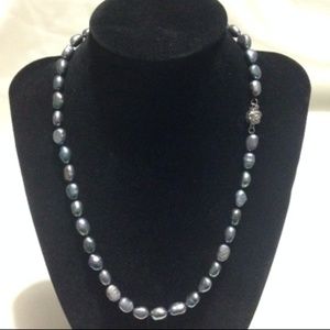 NEW! Black Akoya Baroque Cultured Pearl Necklace